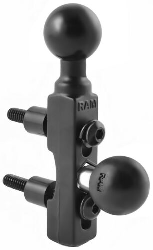 RAM Motorcycle Brake Clutch Reservoir Base with Double 1" Balls