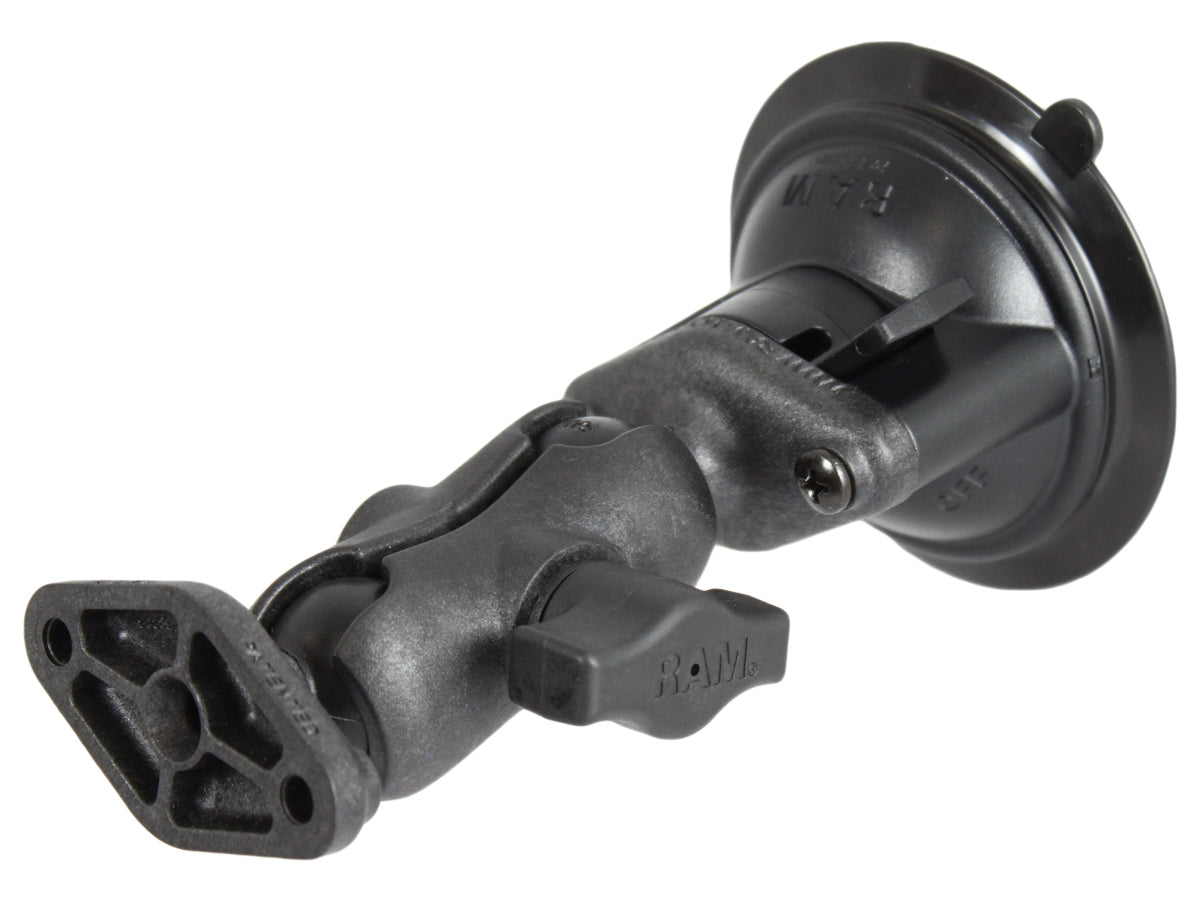 RAM Twist Lock Suction Cup Composite Short Mount with Diamond Base