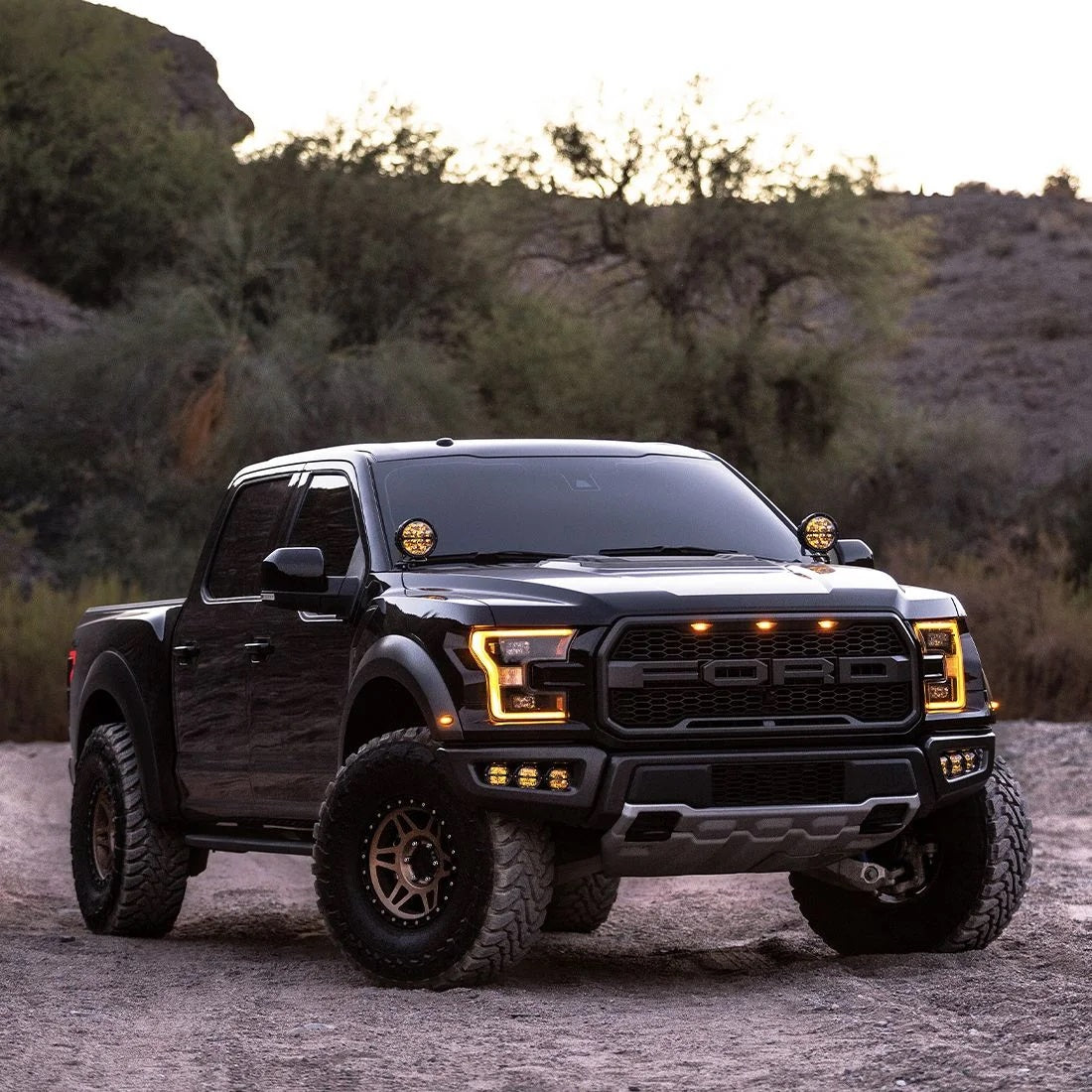 RIGID 360-Series 6" LED Off-Road Drive Beam with Amber Backlight - Black