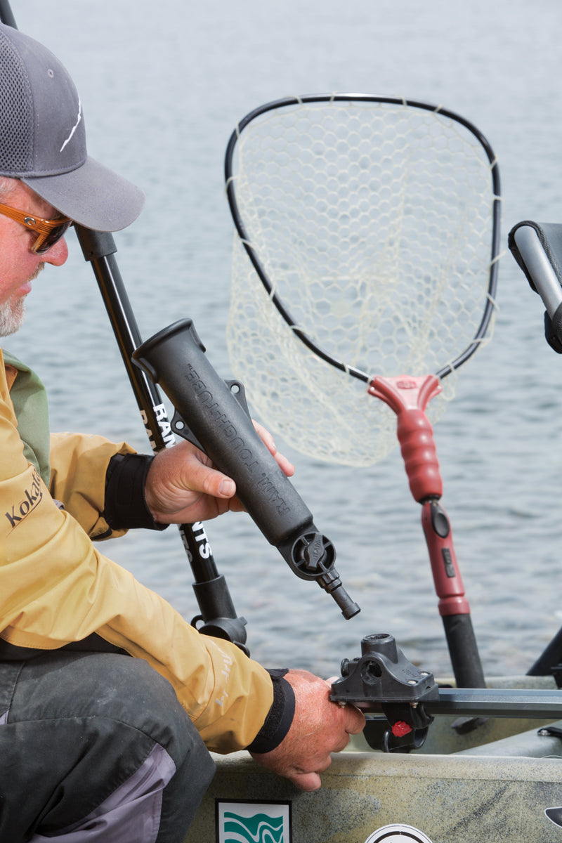 RAM Tough-Tube Rod Holder with Bulkhead/Flat Surface Combo Base