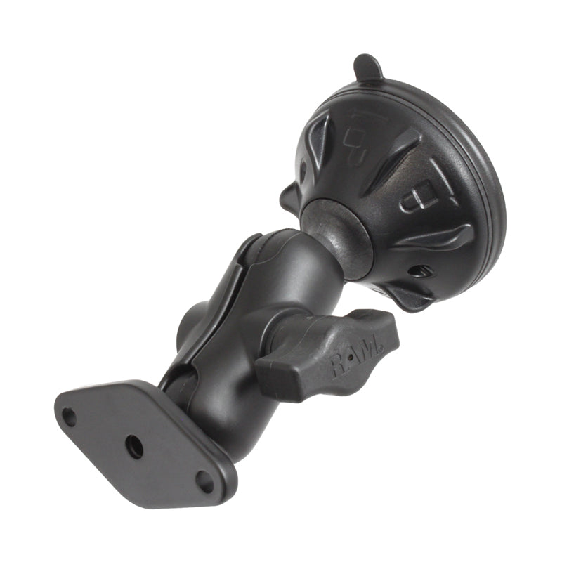 RAM Twist-Lock Small Suction Cup Short Mount with Diamond Base