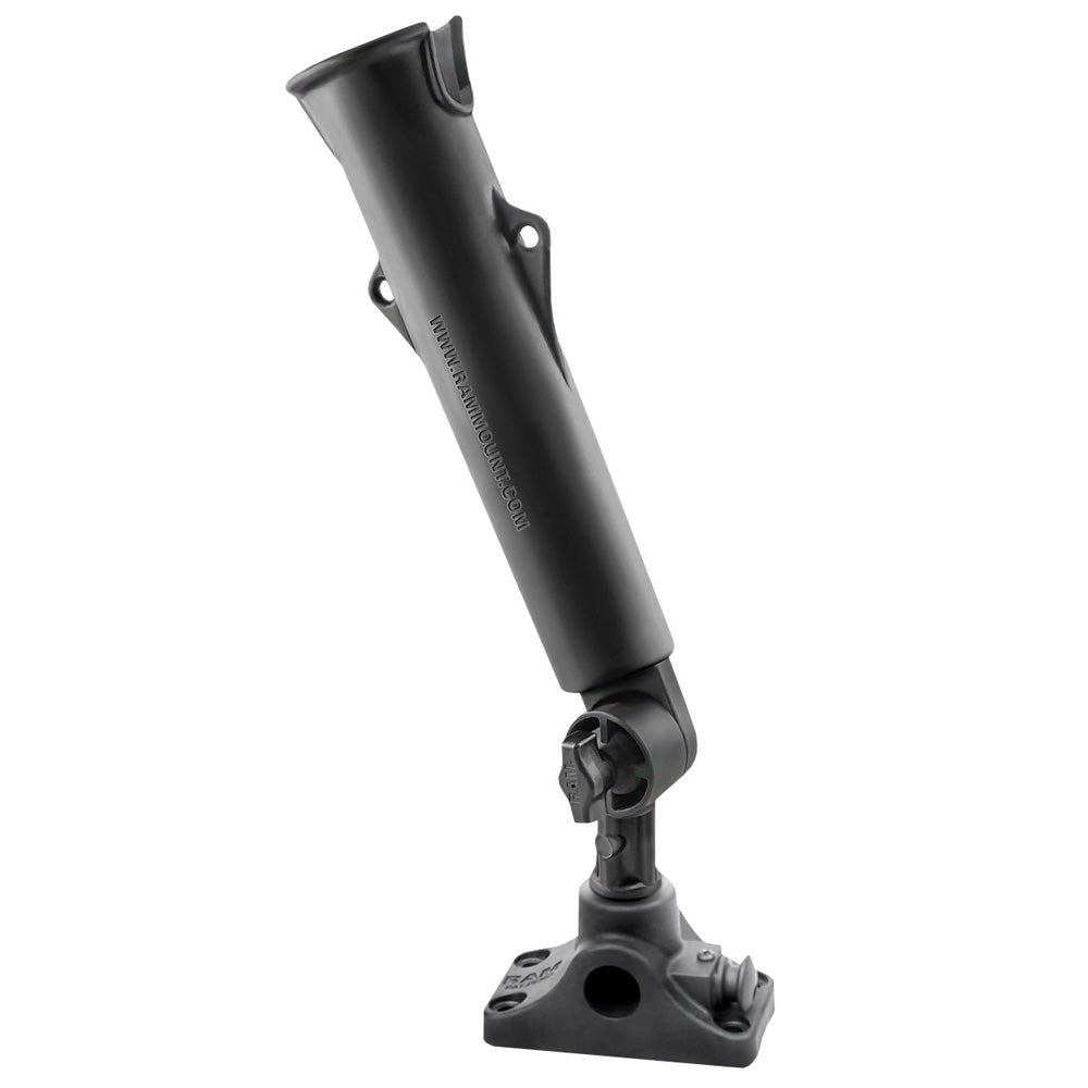 RAM Tough-Tube Rod Holder with Bulkhead/Flat Surface Combo Base