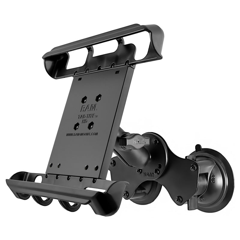RAM Dual Suction Cup Mount with Tab-Tite Holder for iPad Pro 9.7 and Others
