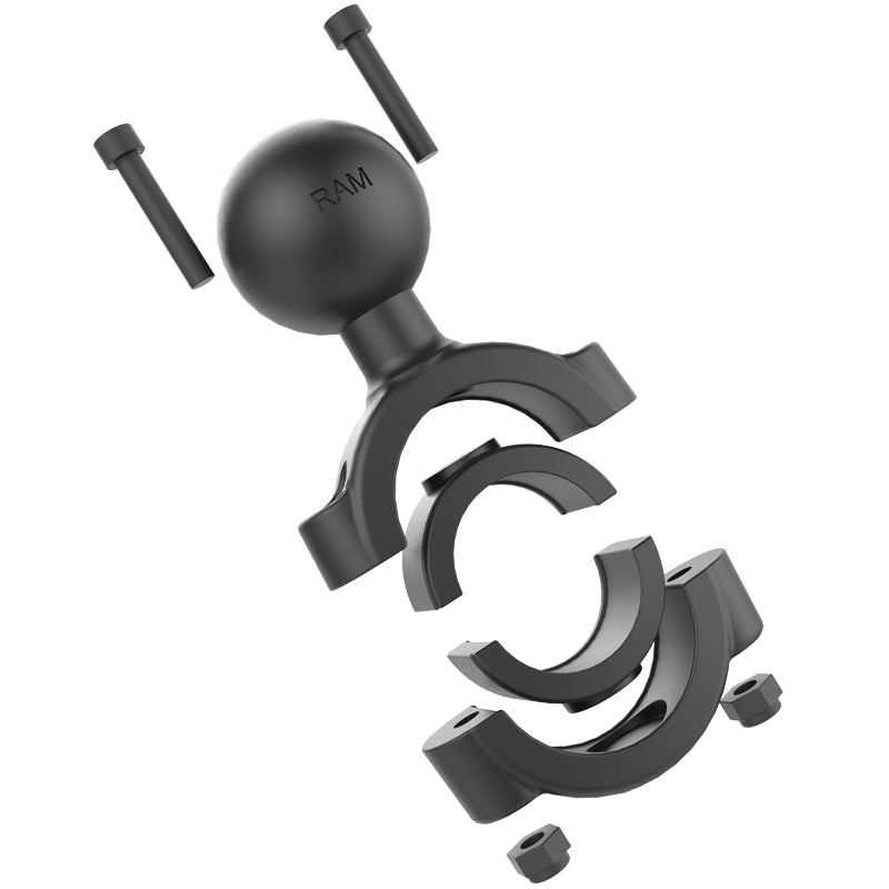 RAM Torque Base with 1.5" Ball for 1 1/8" - 1 1/2"  Diameter Rails
