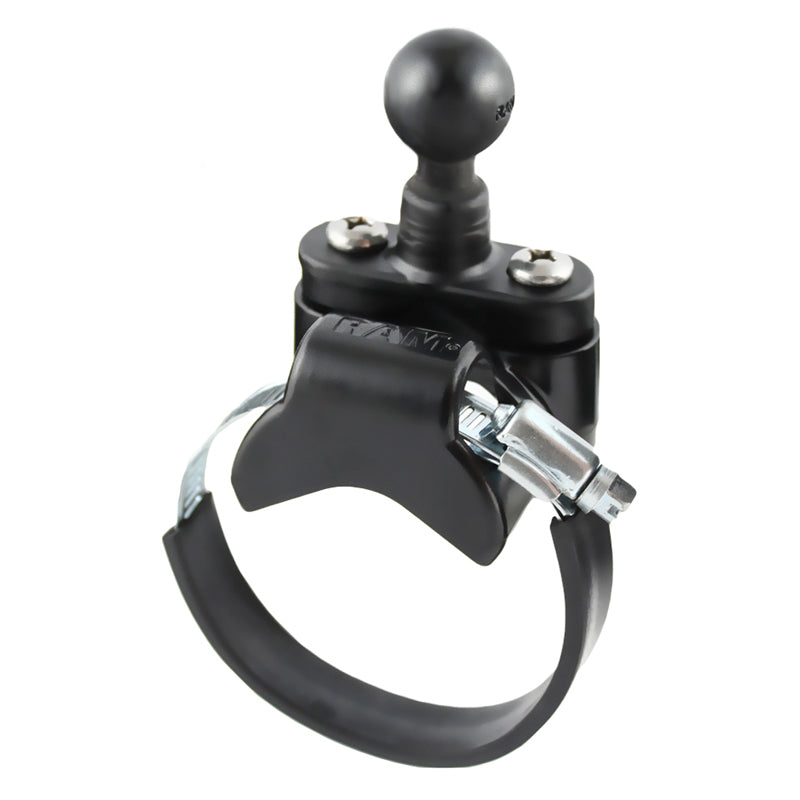 RAM ATV/UTV Strap Rail Base with 1" Ball for Rails up to 3.15" - No U-bolts