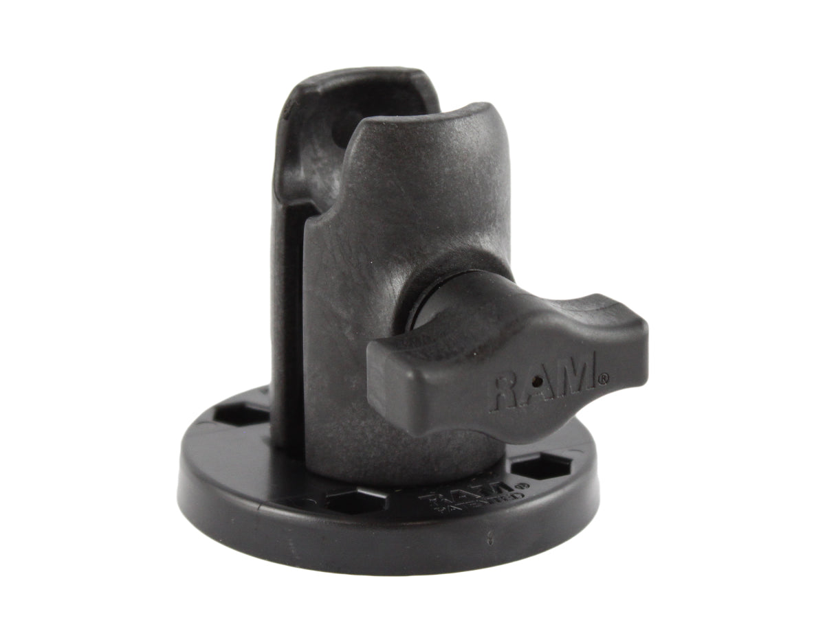 RAM Single Open Socket Arm with Round Swivel Plate