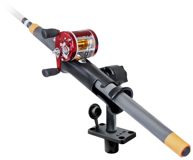 RAM Tube Jr. Fishing Rod Holder with 6" Spline Post and Flush Base
