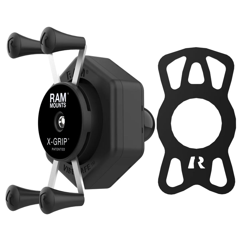 RAM X-Grip Phone Holder with 1" Ball & Vibe-Safe Adapter