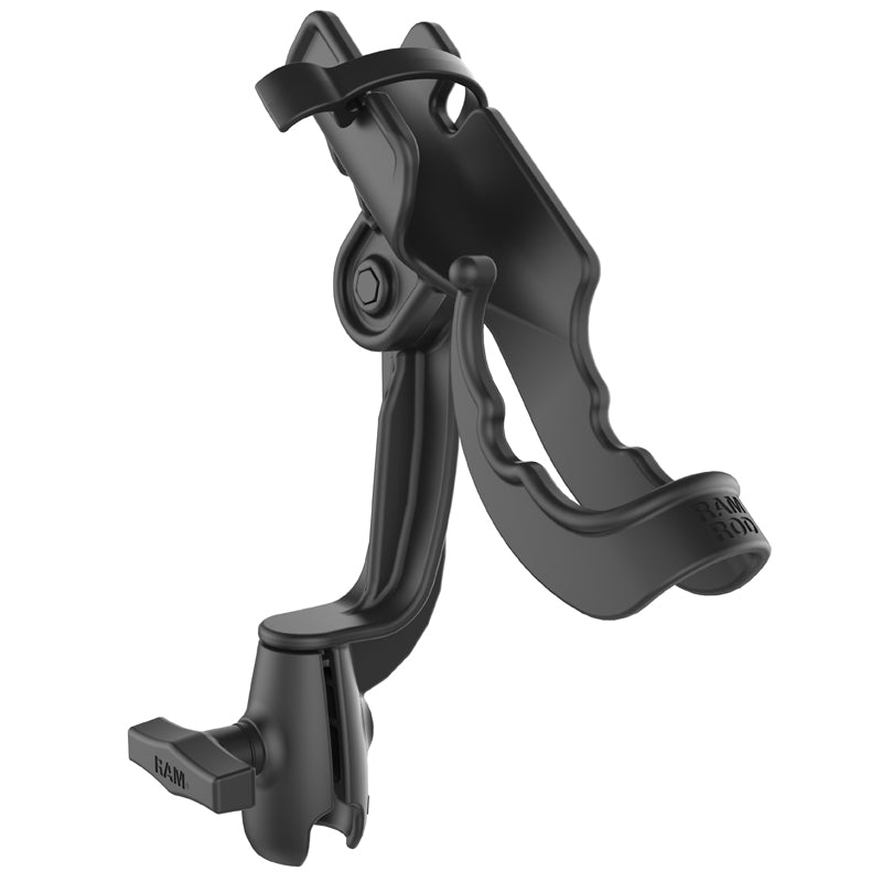 RAM ROD Fishing Rod Holder with Revolution Ratchet and Single Open Socket